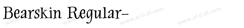 Bearskin Regular字体转换
